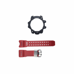 KIT Capa e Pulseira Casio Original G-SHOCK GWG-1000RD4 pulseira VERMELHA capa PRETA com escrita branca