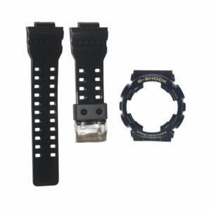 Kit Capa e Pulseira Casio Original G-SHOCK GA-100GB COR PRETO COM BRILHO COM LETRAS DOURADAS-GA-100GB-GD-100GB-GA-110GB