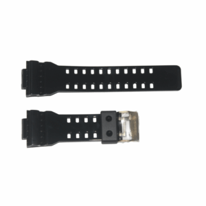 Pulseira Casio Original G-SHOCK GA-100GB COR PRETA COM BRILHO COM FIVELA DOURADA-SERVE PARA GA-100-GA-700-GD-100