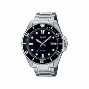 Relógio Casio MDV-107D-1A1V-caixa em aço coroa rosqueada e pulseira em aço