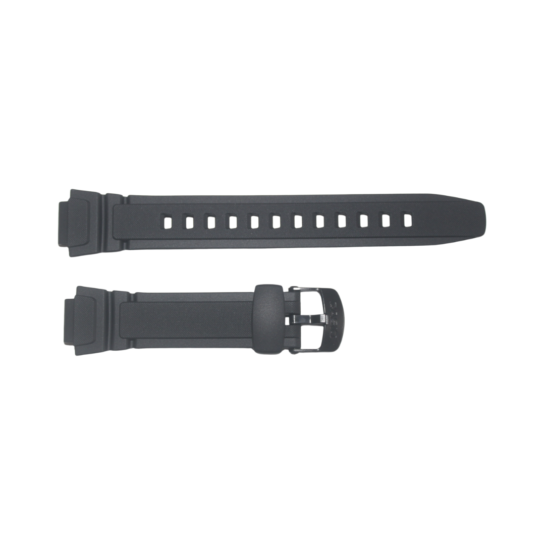 PULSEIRA CASIO ORIGINAL AQ-180W 1BV NA COR PRETO E FIVELA NA COR PRETO
